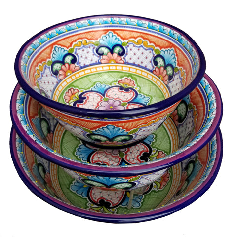 Talavera Mixing Bowl Set B