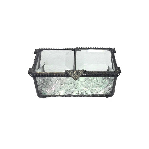 Double Lid Glass Box