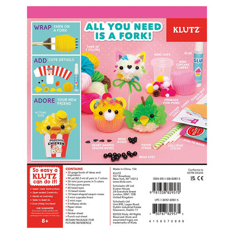 Mini Pom Pom Food Animals