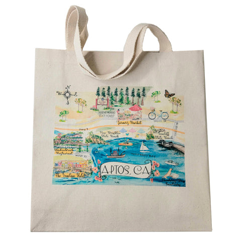 Florida Coast Large Canvas Tote