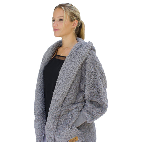Monet Fleece Jacket in Grey Kitten