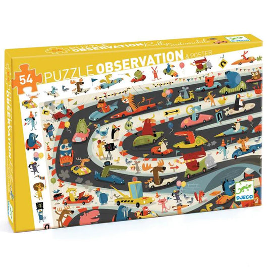 Observation Puzzle & Poster Automobile Rally