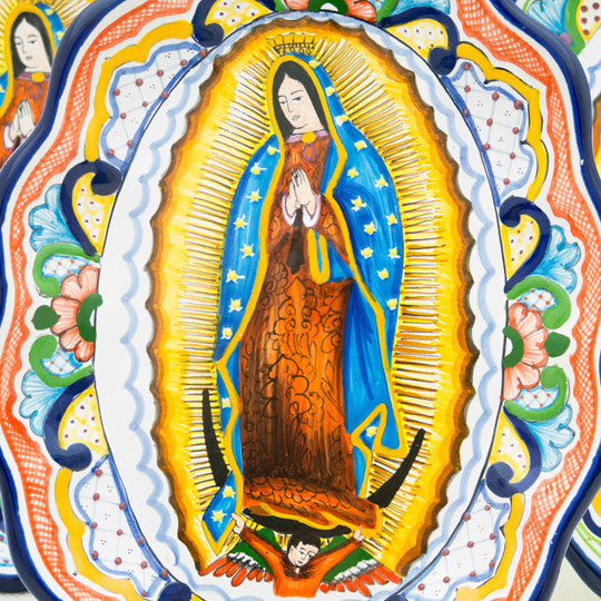 Virgin of Guadalupe Oval Scalloped Platter